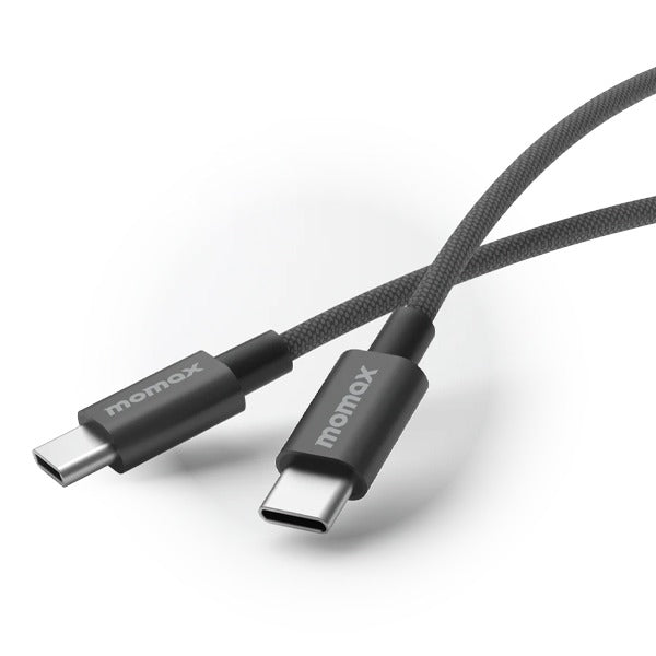 كيبل موماكس Elite 60W USB-C نصف متر | أسود كيبل موماكس Elite 60W USB-C نصف متر | أسود